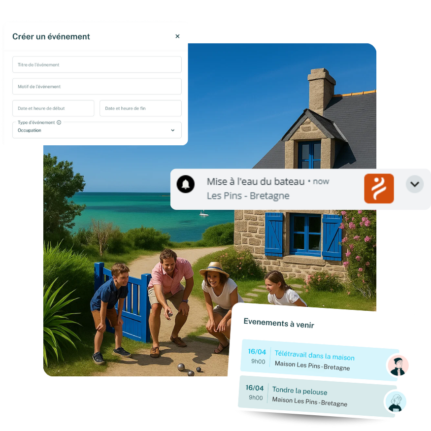 calendrier maison secondaire à la mer