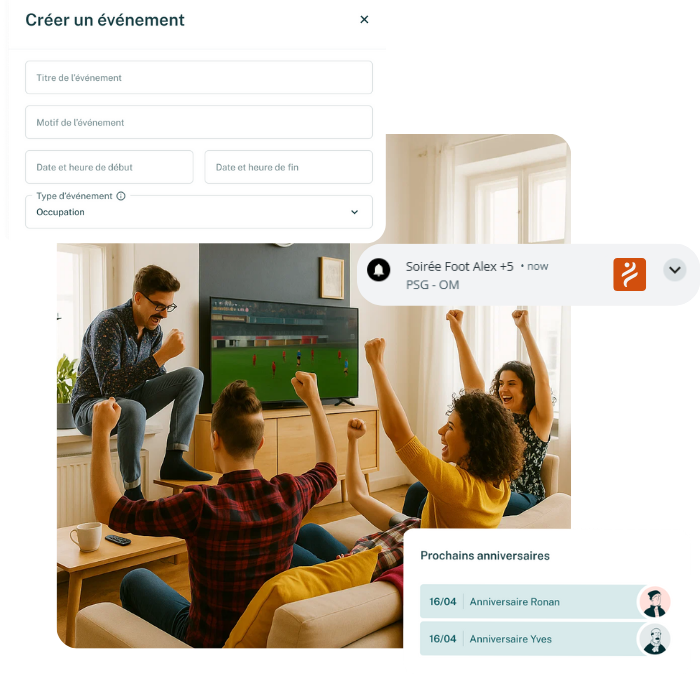 calendrier partagé colocation