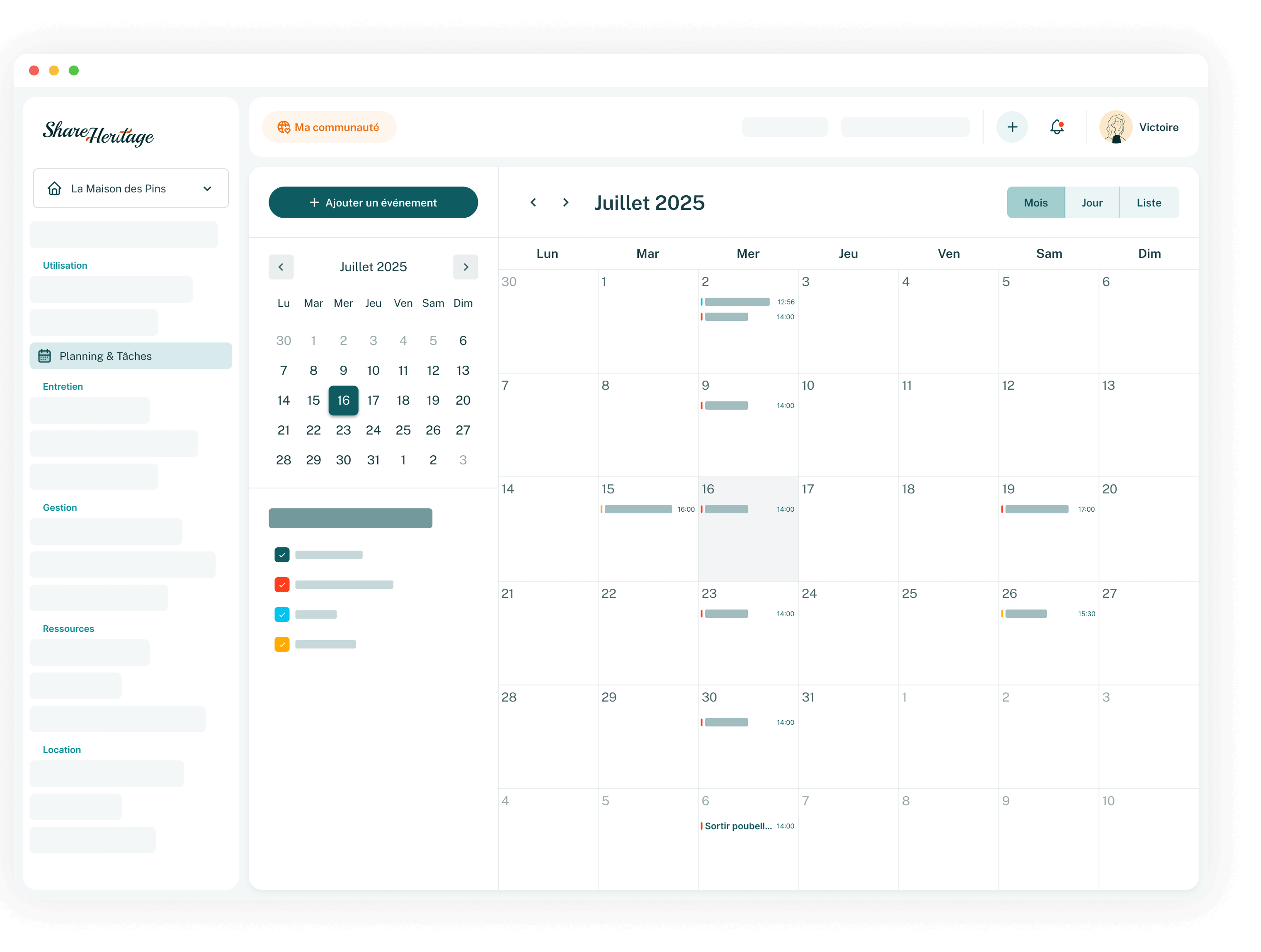 planning maison famille