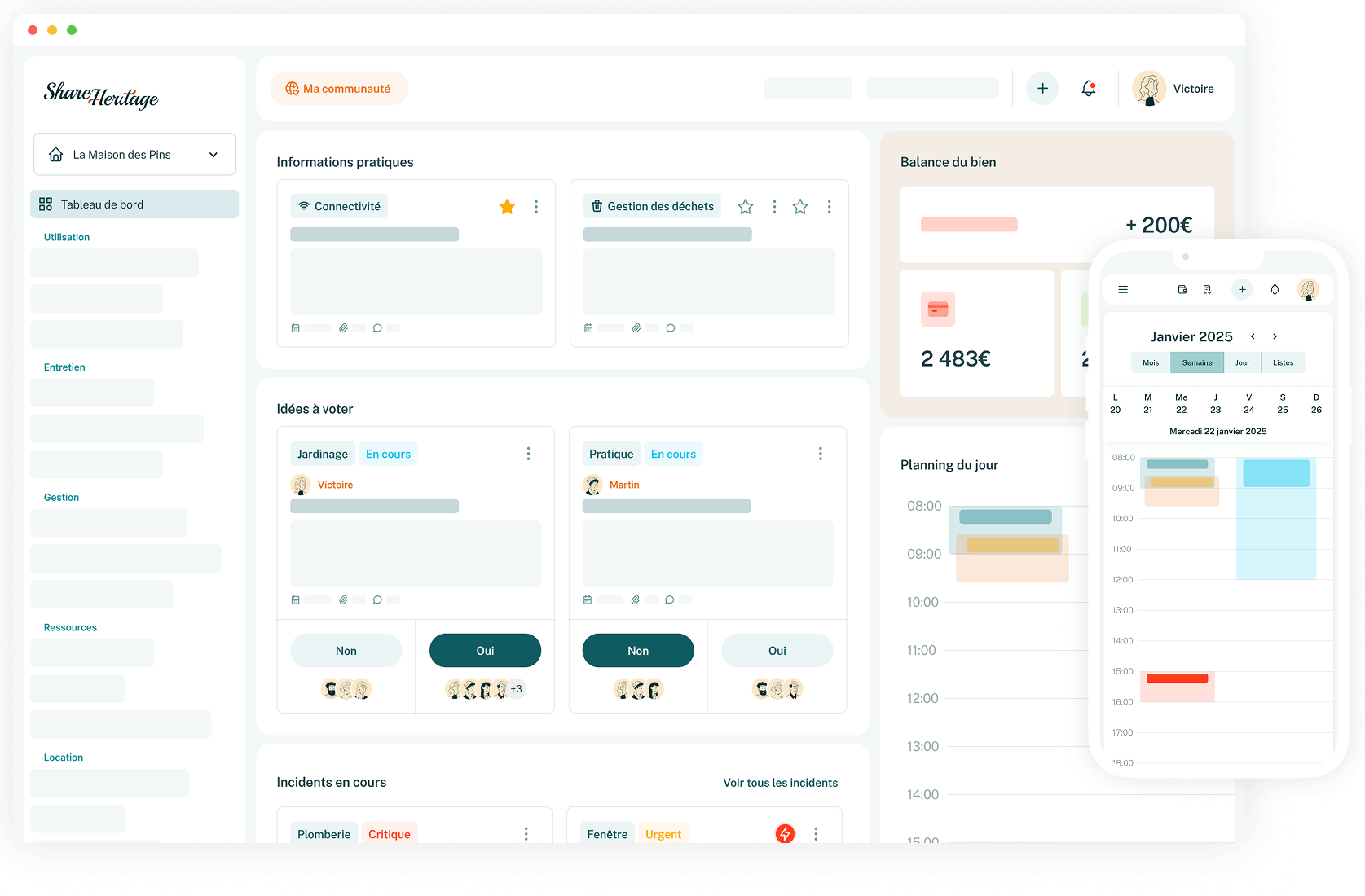 gestion maison famille