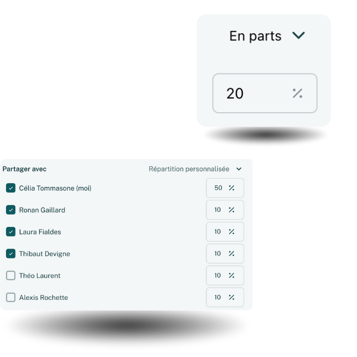 partage en part budget