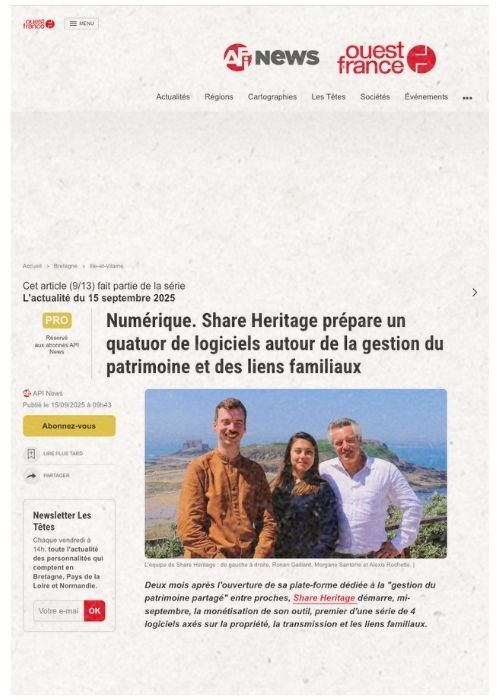 OUEST FRANCE SHARE HERITAGE
